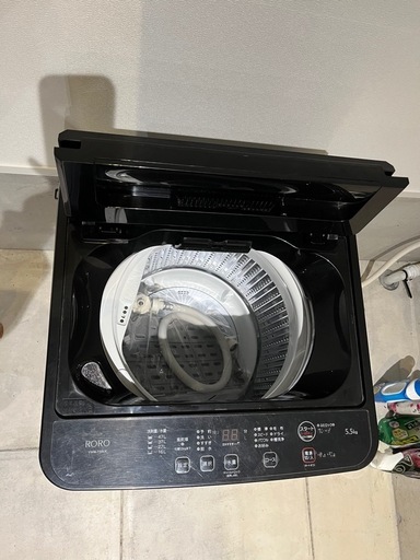 RORO　全自動電気洗濯機　YWM-T55LK　2024年製　高年式　5.5kg　故障なし【中古】