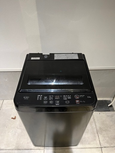 RORO　全自動電気洗濯機　YWM-T55LK　2024年製　高年式　5.5kg　故障なし【中古】