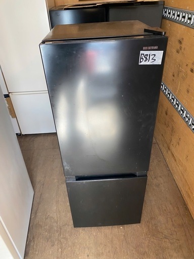 NO B813?福岡市内配送設置無料✨?冷蔵庫 133L 小型 一人暮らし 2ドア 幅47cm IRSD-13A-B ブラック 202