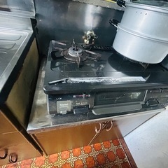 リンナイの2口ガスコンロ AAA-2720、ブラック、の画像