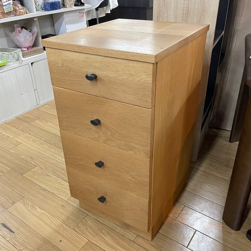 サイドチェスト 木製 引き出し4段 中古