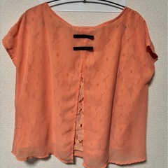 オレンジのブラウスの画像