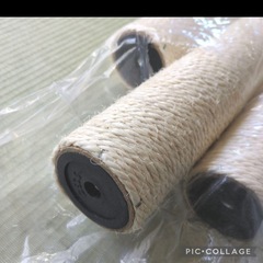 キャットタワー 爪とぎポール 麻縄巻き 3本セットの画像