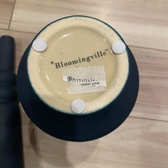 Bloomingville花瓶陶器細長い花瓶黒ネイビー系の画像