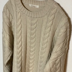 ニットセーター フリーサイズ アイボリーの画像
