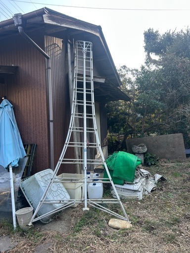 12尺 はしご 三脚 脚立 アルミ ステップ 梯子 ハシゴ 園芸用 