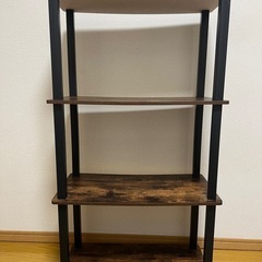 【無料】Furinno (フリノ) 4段ディスプレイラック (引越し整理) (2/1まで)の画像