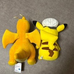 ピカチュウ、カイリュウ　　ぬいぐるみの画像
