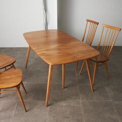 【発送の場合は即購入不可】 超レア アーコール grand windsor エクステンションテーブル Ercol 英国 ヴィンテージ 木製 エルム 拡張 ダイニングテーブル 77151