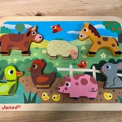 木製 つまみ付きパズル 4枚セット／動物・恐竜・のりもの／知育玩具の画像