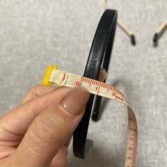 フェイクレザーカチューシャ　白黒セットの画像