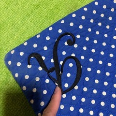 保育園　通園バック　青　訳ありの画像