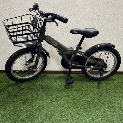 Jeep キッズ自転車（14〜16インチ相当）前カゴ付き