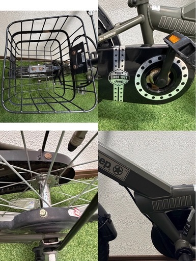 Jeep キッズ自転車（14〜16インチ相当）前カゴ付き