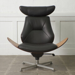 【発送の場合は即購入不可】 富士ファニチア Oceans リクライニングチェア & スツール オットマン Manta パーソナルチェア FUJI FUNITURE フジファニチャー 95081の画像