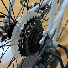 クロスバイク オールストリート6s：ホワイト(LEDライト付き)の画像