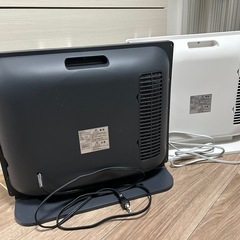 室温センサー付き 大風量パネルセラミックヒーター ヒートワイドスリム CH-MK2536 ブラック・ホワイト 2点セットの画像