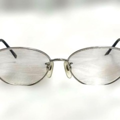 眼鏡　メガネ　度付き　レトロ シルバー　銀　グリーン　緑  の画像