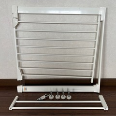 OKUMA ベビーサークル グレー＆ホワイト 200×180 ベビーゲートセットの画像