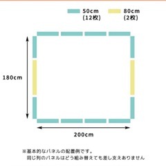OKUMA ベビーサークル グレー＆ホワイト 200×180 ベビーゲートセットの画像