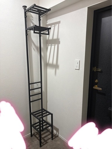 【中古品】玄関用ハンガーシューズラック