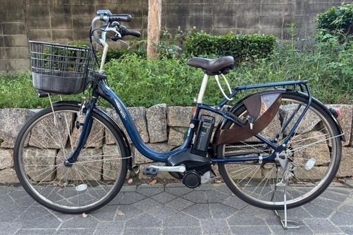 電動アシスト自転車　ヤマハ　パス 　26インチ　ネイビー　3段変速　12.3AH　バッテリー