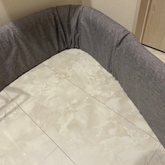 ベッドガード 赤ちゃん 転落防止 クッション 200cm グレー 形状キープの画像
