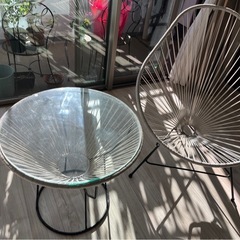 【美品】アカプルコチェア　テーブル付きの画像