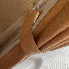 カーテン2枚セット(100X225)　防炎・遮光　オレンジの画像