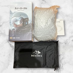 新品❤️スキーゴーグル　シルバー　紫外線対策⭐️眼鏡も対応！　スノーボードゴーグルの画像