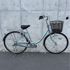 【R53】 ブリヂストン  エブリッジ B2E E60U EBRIDE 26インチ 自転車　水色　学生さん ママチャリ お買い物 現状の画像