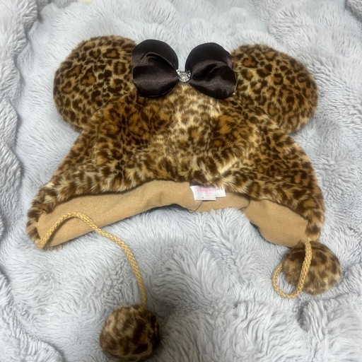 ミニーちゃんファンキャップヒョウ柄