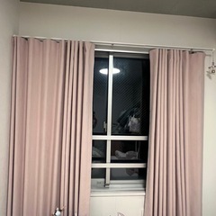 オーダーメイド遮光カーテン ピンク 170×180cm／2枚セット（板橋区引き取り） の画像