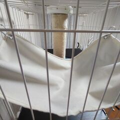 【美品】キャットゲージ·爪とぎ付き【大型】の画像