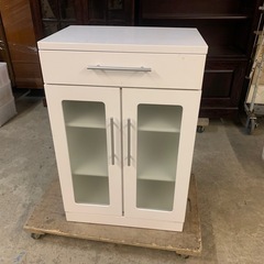 キャビネット 食器棚 オパール60G 人気の白家具 60cm×40cm×高さ90cmの画像