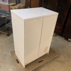 キャビネット 食器棚 オパール60G 人気の白家具 60cm×40cm×高さ90cmの画像