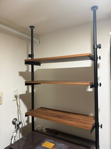 おしゃれ棚　萩原(Hagihara) ランドリー収納　ランドリーラック　洗濯機棚　突っ張り棚　突っ張りラック