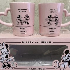 ディズニー　ミッキー＆ミニー　ペアマグ　ピンクの画像