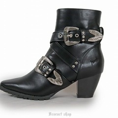 ウエスタン アンクル ショートブーツ ブラック YOSUKE ヨースケ TOGA 風の画像