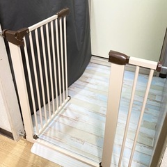 ベビーゲート　ペットゲート　拡張フレーム1本あり　スロープあり　ベビーフェンス　　⑤の画像