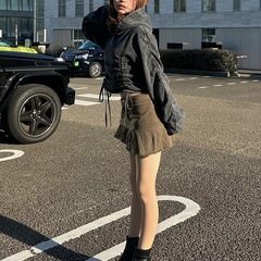 GRL厚底ブーツ　ストレッチショートブーツ LL 25cmの画像