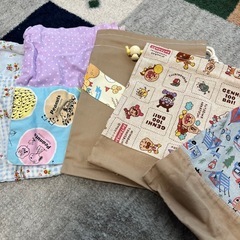 給食袋　巾着袋の画像