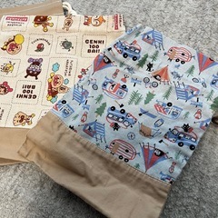 給食袋　巾着袋の画像