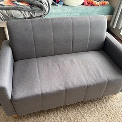2人掛けグレーソファ　0円！の画像