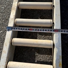 メイキコウ アルミ ローラーコンベア　長さ約2m 全幅約21.5cm 高さ約6cm コンベアーの画像