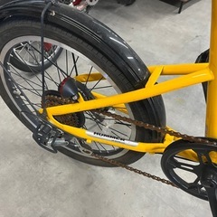 【人気イエロー】HUMMER ハマー 20インチ 折りたたみ自転車 6段変速の画像