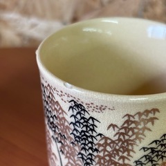 薩摩焼　蓋付き夫婦湯呑みの画像