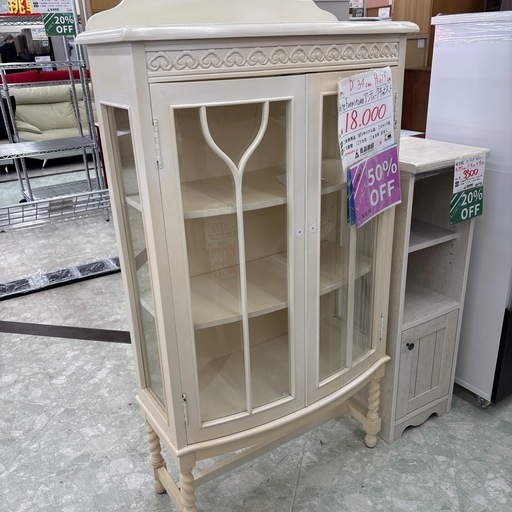 ★訳アリ★Kino White Furniture アンティークキャビネット