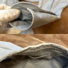 étonné エトネメンズシャツカジュアル長袖シャツ  画像の通り、首回り、袖回りにスレがあります。の画像