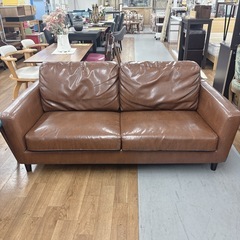 I767 🌈 ジモティー限定価格！ ヴィンテージ調 2Pワイドソファ ⭐ クリーニング済の画像